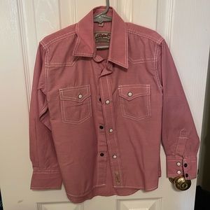 Rafter C Cowboy collection pearl-snap boys shirt size small (6)